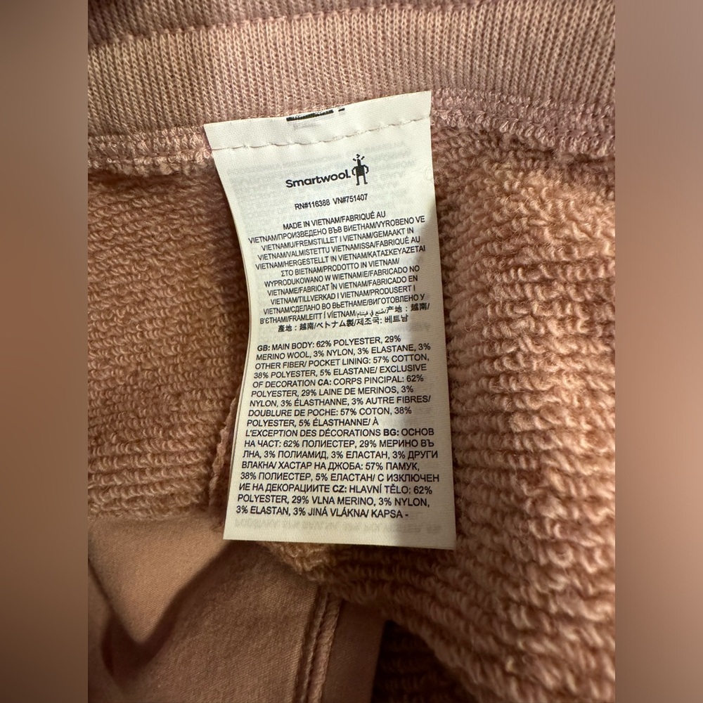 NWT Smartwool Women’s Recycled Terry Short in Mauve Pink Size XL - Picture 9 of 12